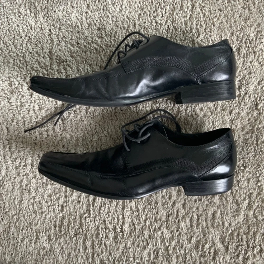 Kenneth Cole New York Black Genuine Leather Men’s Oxford Shoes Size 10 M